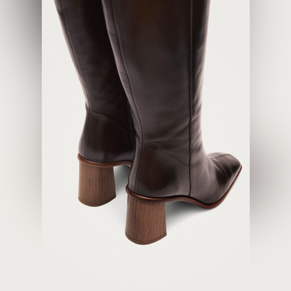 Alohas EAST COFFEE BROWN LEATHER BOOTS WOMENS 9 - Picture 2 of 7